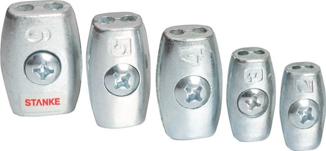 Seilwerk Stanke - 10x Drahtseilklemme Eiform Größe 3 für 3 mm Drahtseile Aluminium Silumin Stahlseil Klemme