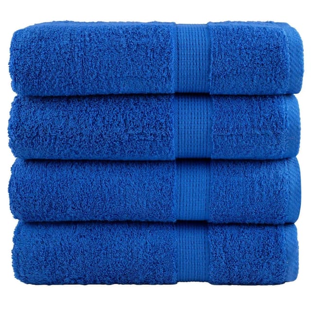 vidaXL Premium-Badetücher 4 Stk Blau 100x150cm 600g/m2 100% Baumwolle