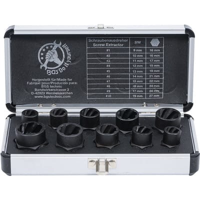 Bgs Technic - bgs - Spiral-Profil-Steckschlüssel-Satz / Schraubenausdreher 10-tlg. - 20210