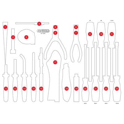 Ks Tools Leere Schaumstoffeinlage zu 811.1032