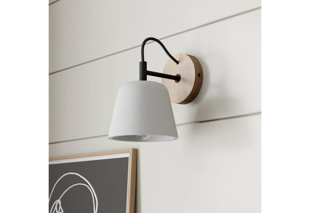 Beton Wandleuchte, Wandlampe Innen 'Kalinda' aus Beton, für Wohnzimmer & Esszimmer von Lucande