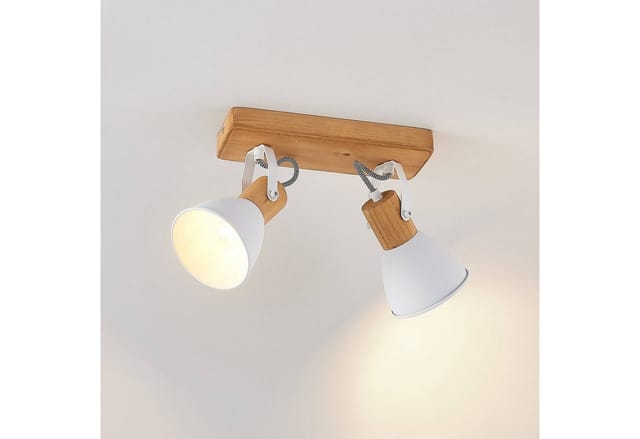 Strahler 'Merela' aus Holz für Wohnzimmer & Esszimmer von Lindby