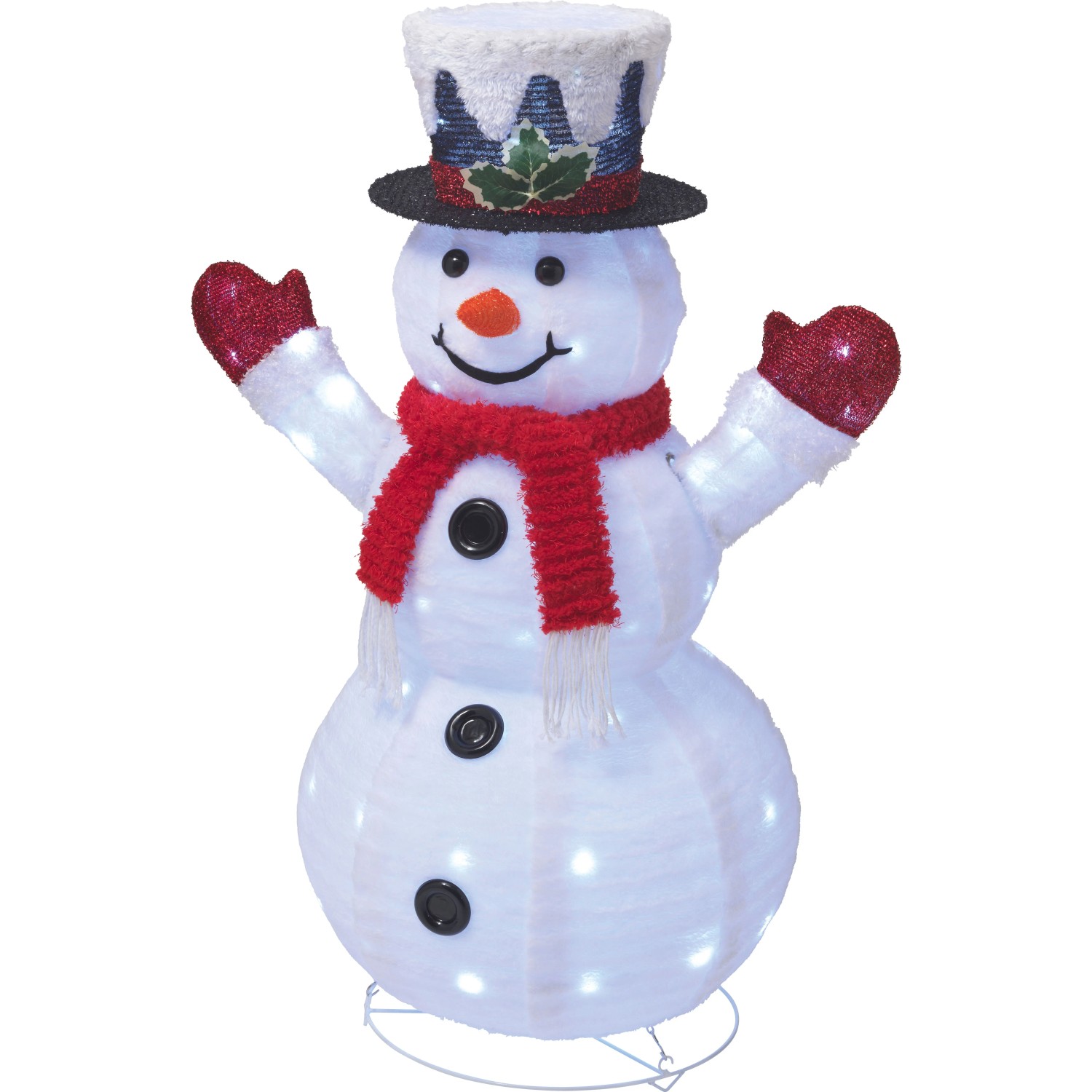 OBI LED Figur Schneemann 90 LEDs Mehrfarbig Kabelbetrieben Timer