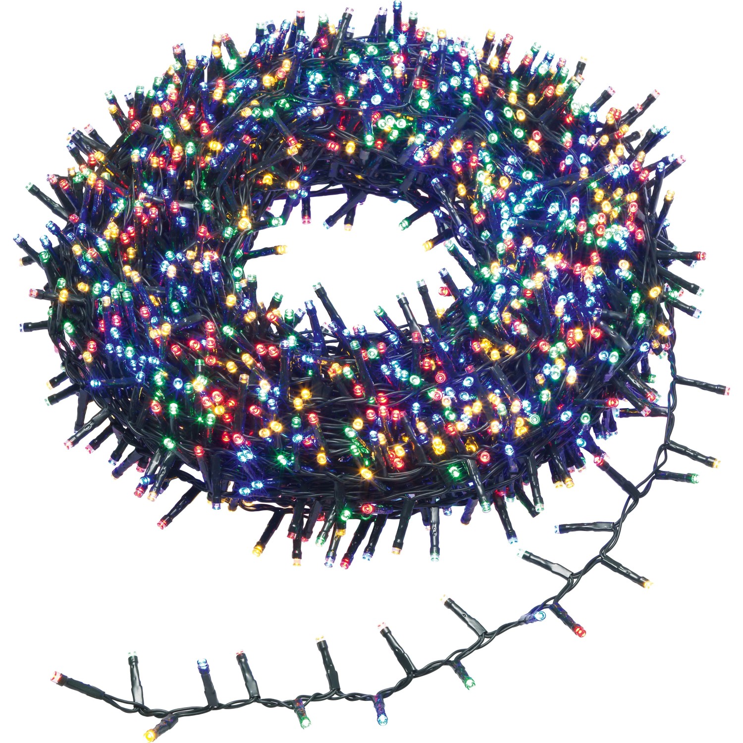 OBI LED Lichterkette 2000 LEDs Mehrfarbig Netzbetrieb