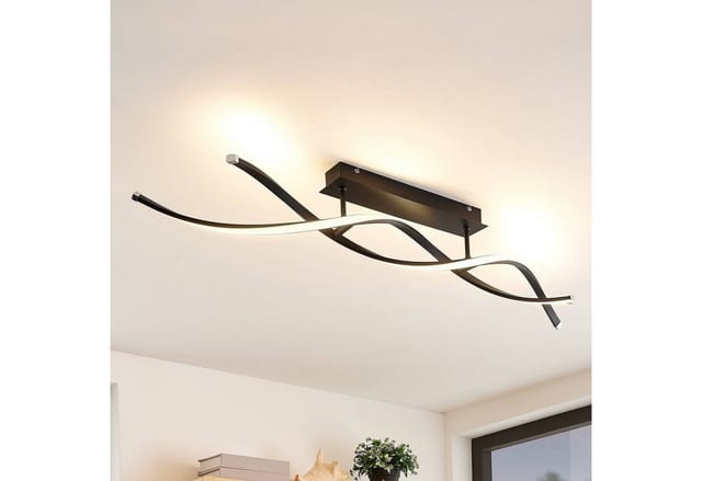 Led Deckenleuchte 'Welina' aus Metall dimmbar für Wohnzimmer & Esszimmer von Lindby
