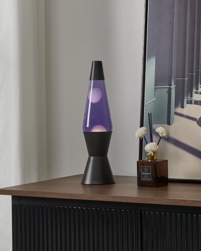 Eglo Tischlampe Lava Schwarz Violett Weiß 10,5 cm
