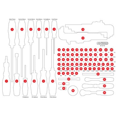 Ks Tools Leere Schaumstoffeinlage zu 811.0105