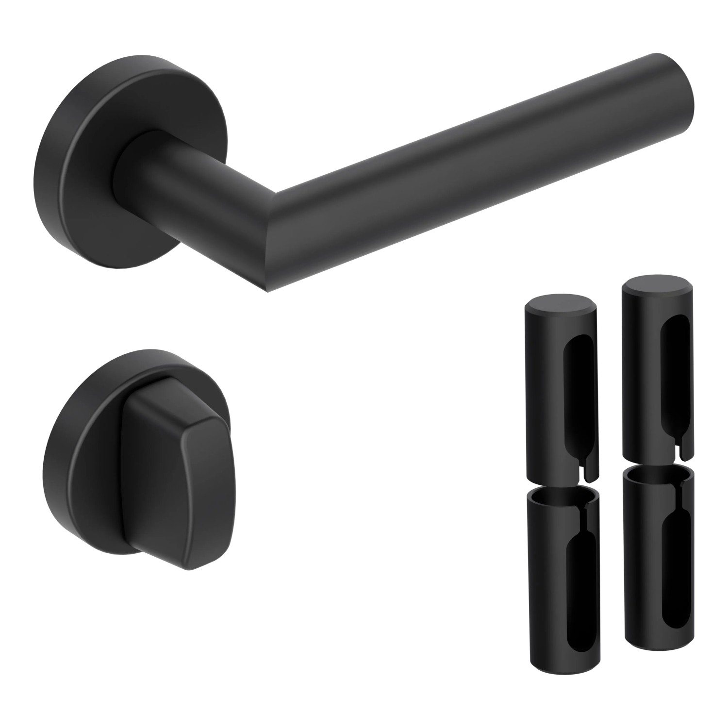 NOVADOORS Türgriffgarnitur 120 Schwarz PVD Beschichtet