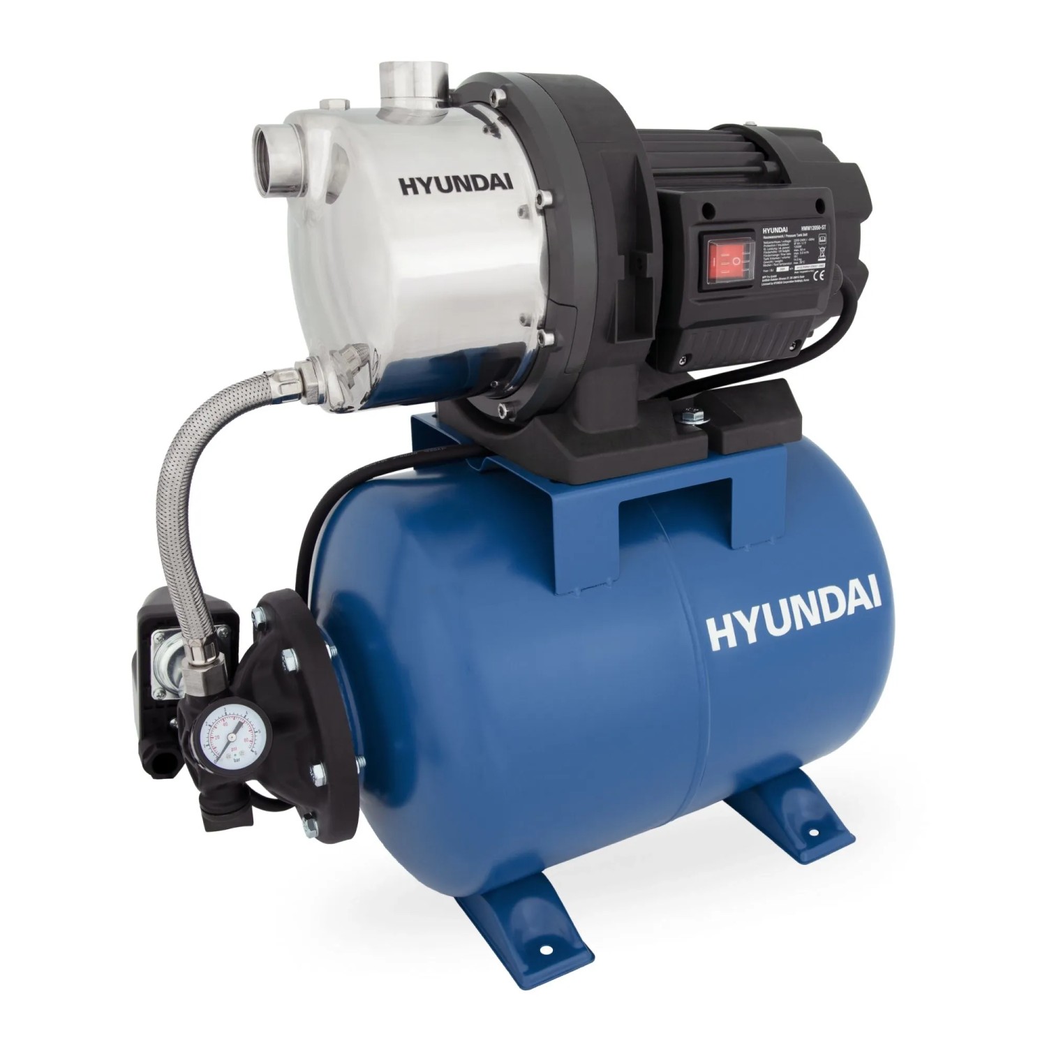 Hyundai Hauswasserwerk HWW12050-ST Blau 1200 W 5.000, pro h Stahlkessel