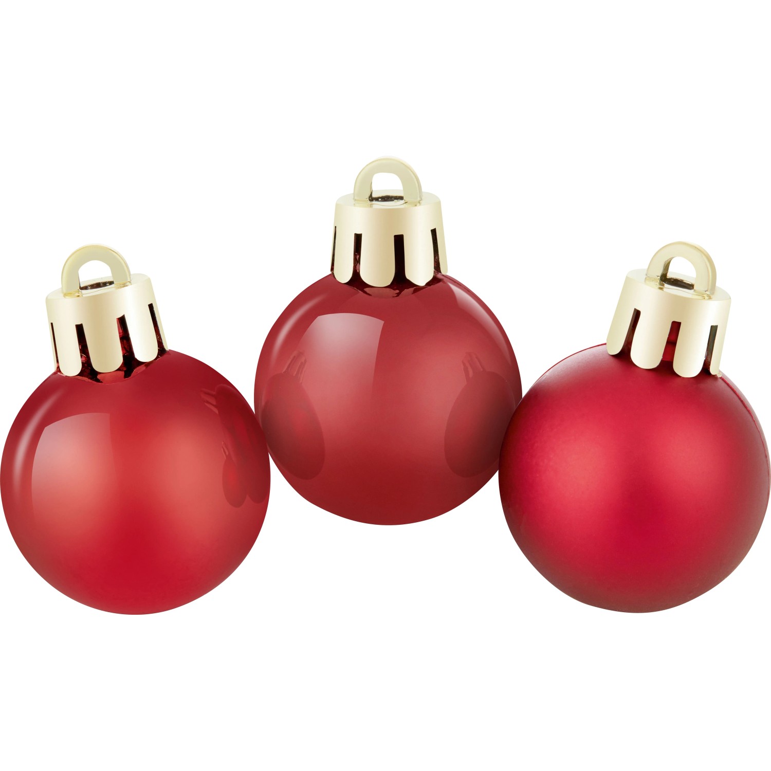 OBI Weihnachtskugel 3 cm Burgunder Kunststoff 9 Stück