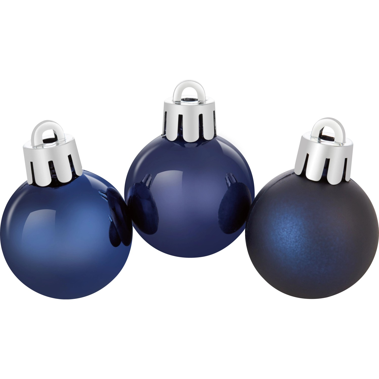 OBI Weihnachtskugel Kunststoff 3 cm Blau 9 Stück