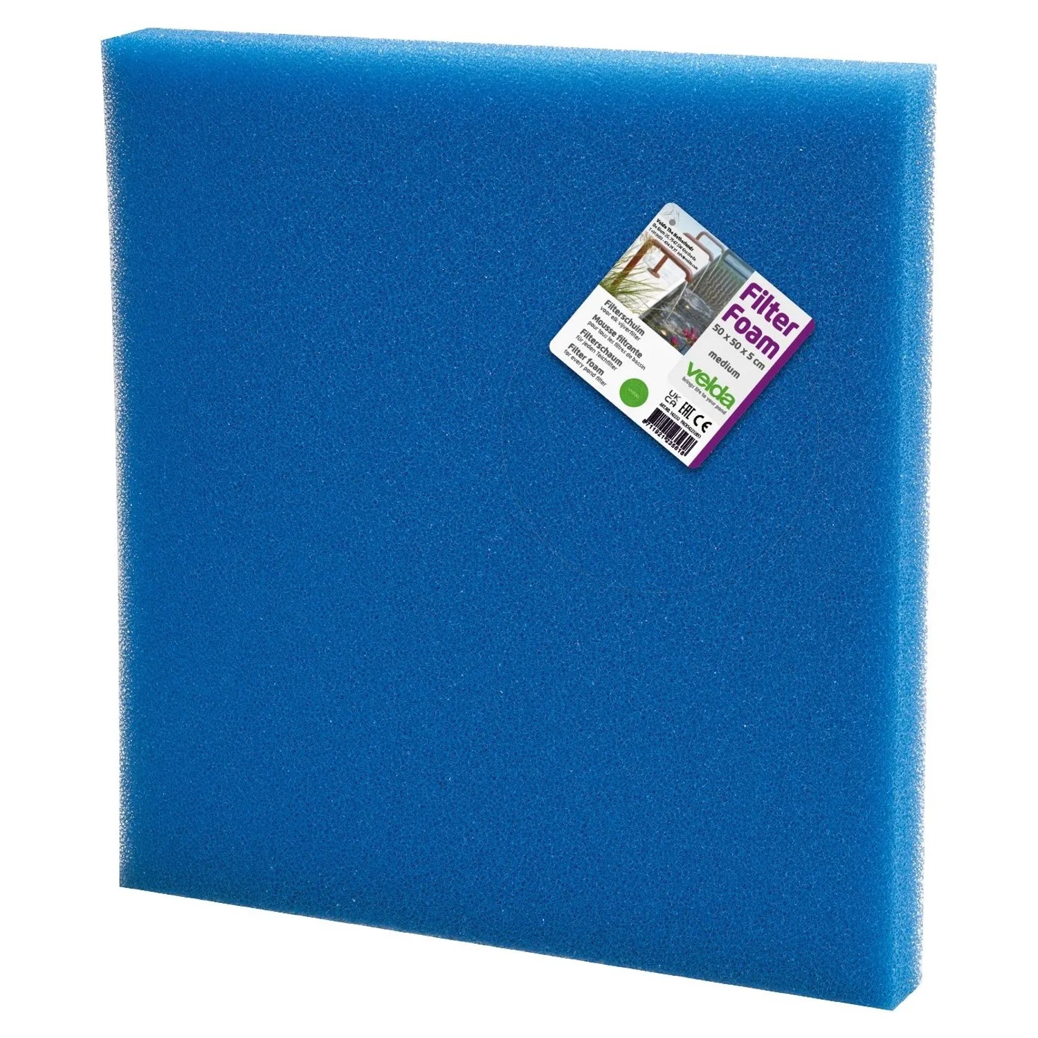 Velda Teich Filterschaum Foam Blue 50 cm x 50 cm x 5 cm