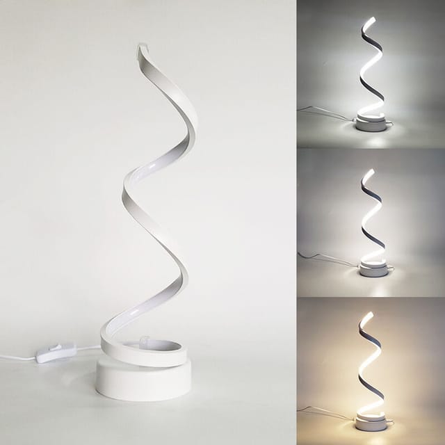 Tischleuchte, Nachttischleuchte, Modernes Spiraldesign, Dimmbare Tischleuchte Mit Touch-funktion, Warmweiße Nachttischleuchte, Einstellbare Helligkeit