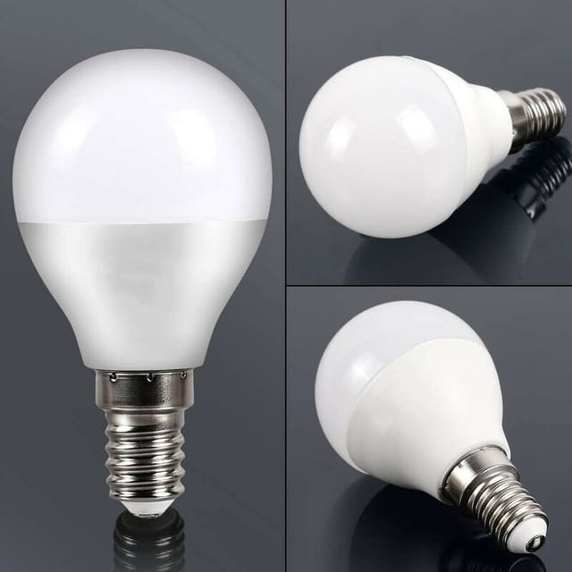 6er-Pack E14 7W LED-Lampen, entspricht 60W Glühlampe, 806lm, Kaltweiß 6500K, runder P45-Schraubsockel, nicht dimmbar. [Energieklasse F]