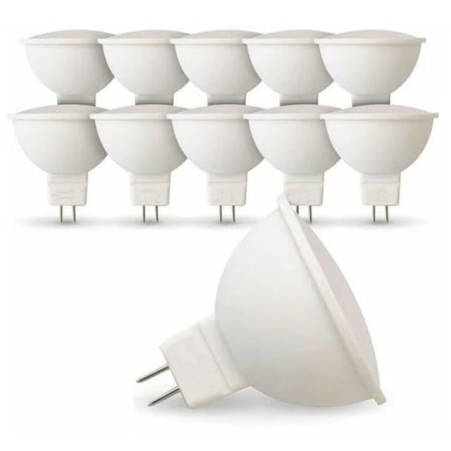 Packung mit 10 MR16 AC/DC 5W LED-Lampen. Farbtemperatur: Neutralweiß 4000K