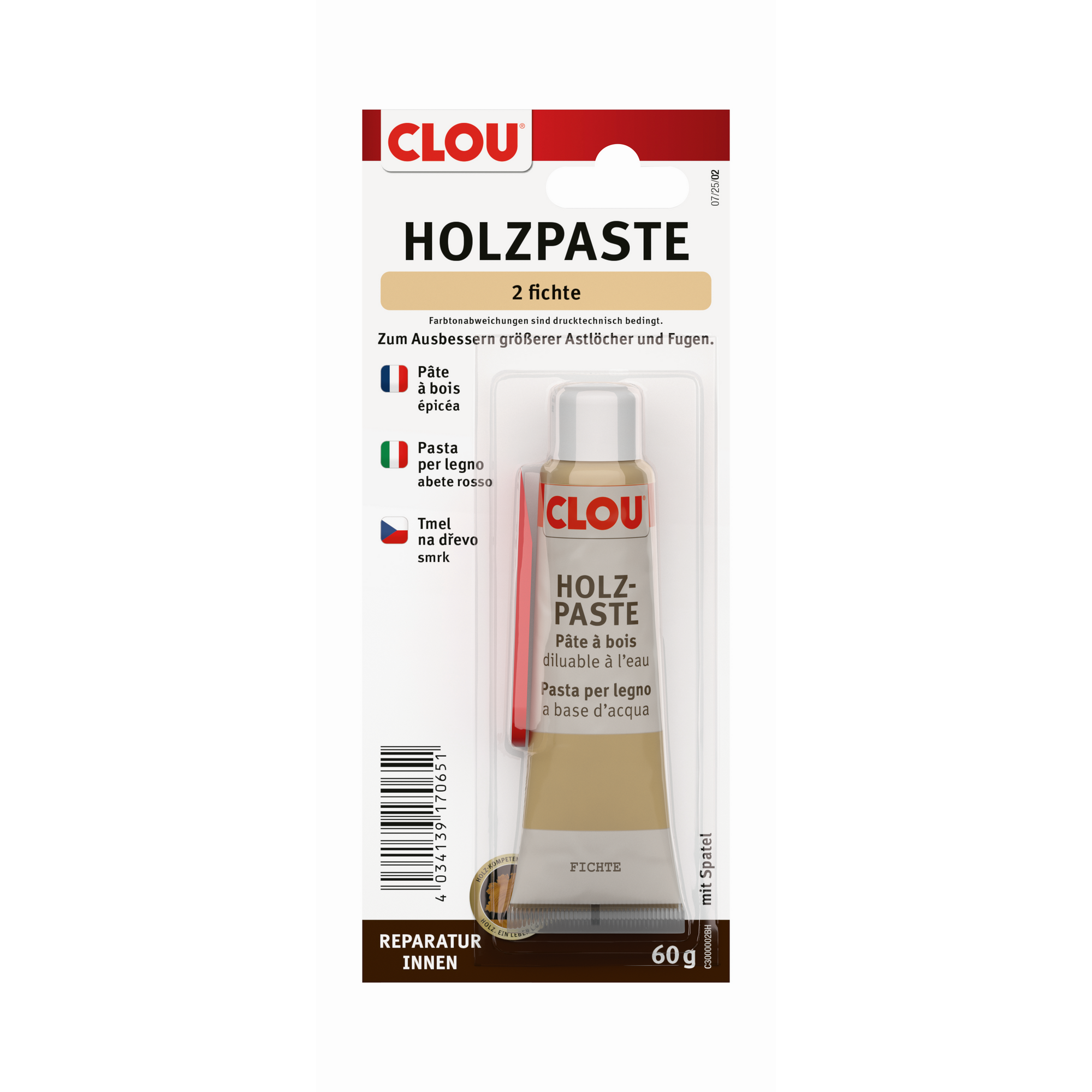 Clou Holzpaste fichtefarben 60 g