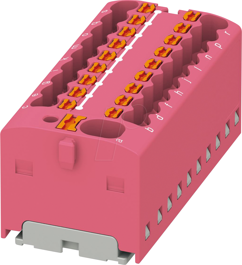 PHOE 1047428 - Verteilerblock PTFIX, 4/18x1,5, altrosa