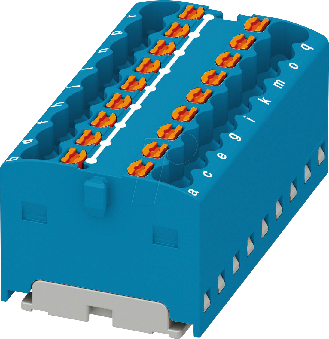 PHOE 3002876 - Verteilerblock PTFIX, 18x1,5, blau