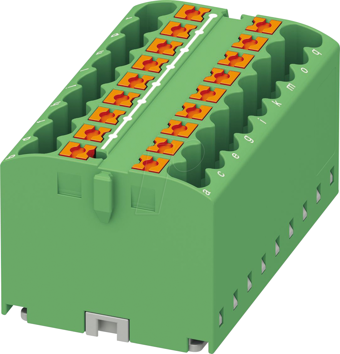 PHOE 3273316 - Verteilerblock PTFIX, 18x2,5, grün