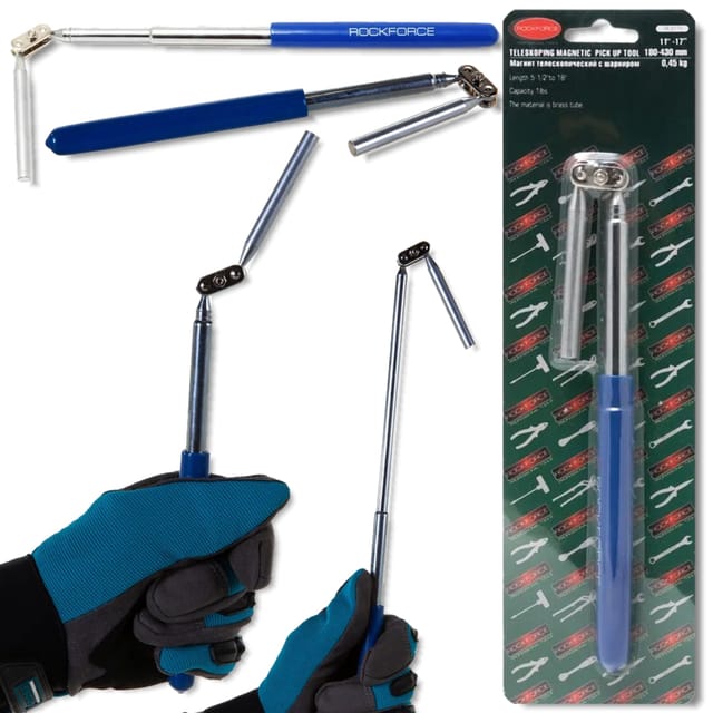 ROCKFORCE Magnetgreifer mit Gelenk und Teleskopgriff (180–430 mm)