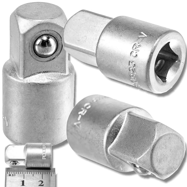 ROCKFORCE Adapter 1/4" (F) x 3/8" (M) CR-V Stahlkugelverriegelung