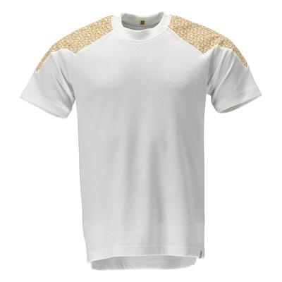 20082-933 T-Shirt, Kurzarm, weiß/currygelb, 3XL