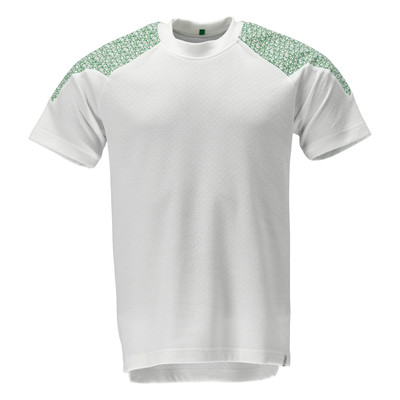 20082-933 T-Shirt, Kurzarm, weiß/grasgrün, 4XL