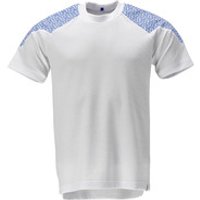 20082-933 T-Shirt, Kurzarm, weiß/azurblau, 3XL Bild 2