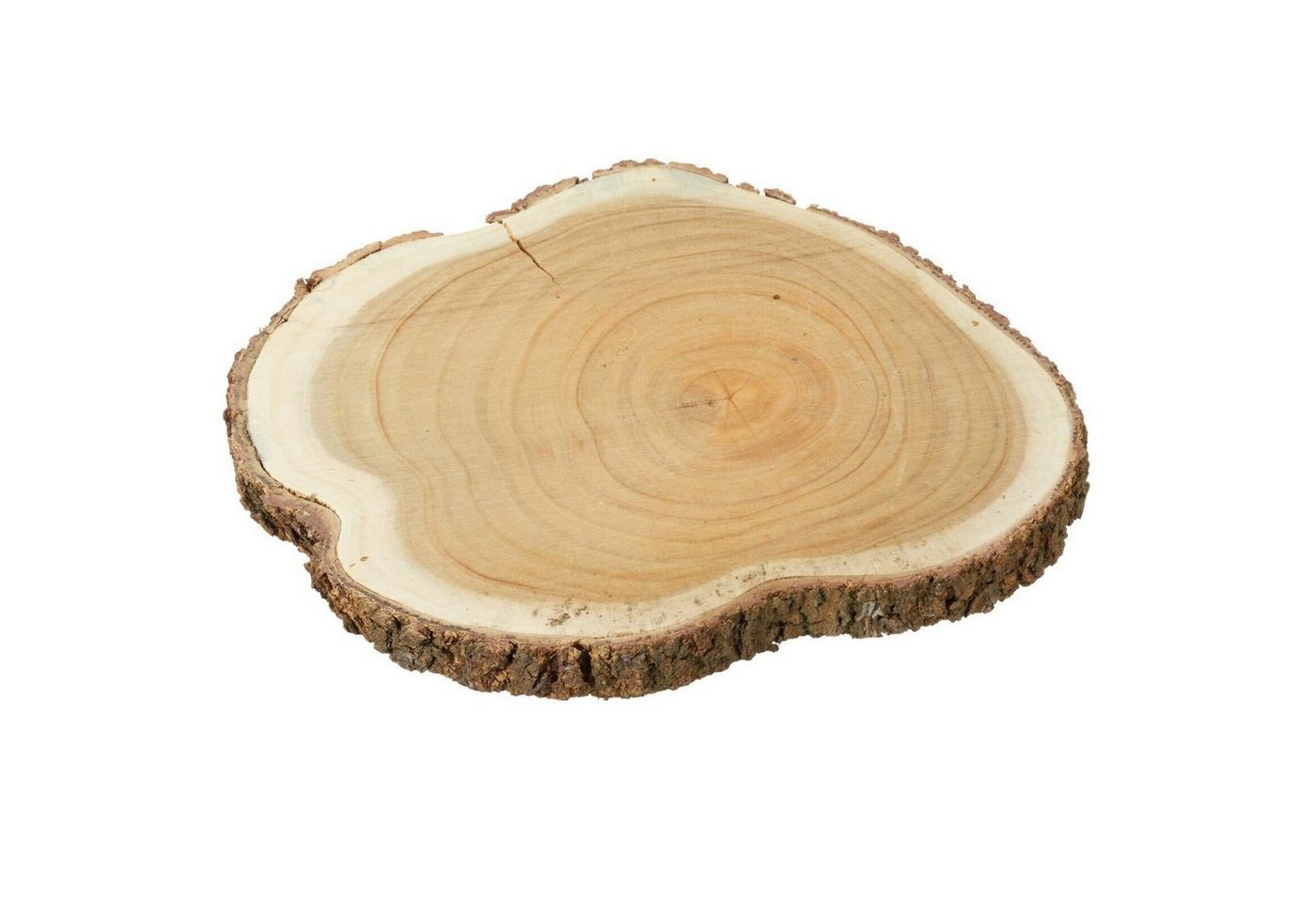 Meinposten Holzbauscheibe Holzscheibe Baumscheibe Dekobrett Holzbrett Brett Deko Tablett Ø30cm, Ø 280,00 mm, 1-St., Durchmesser: 28 bis 32 cm Bild 2