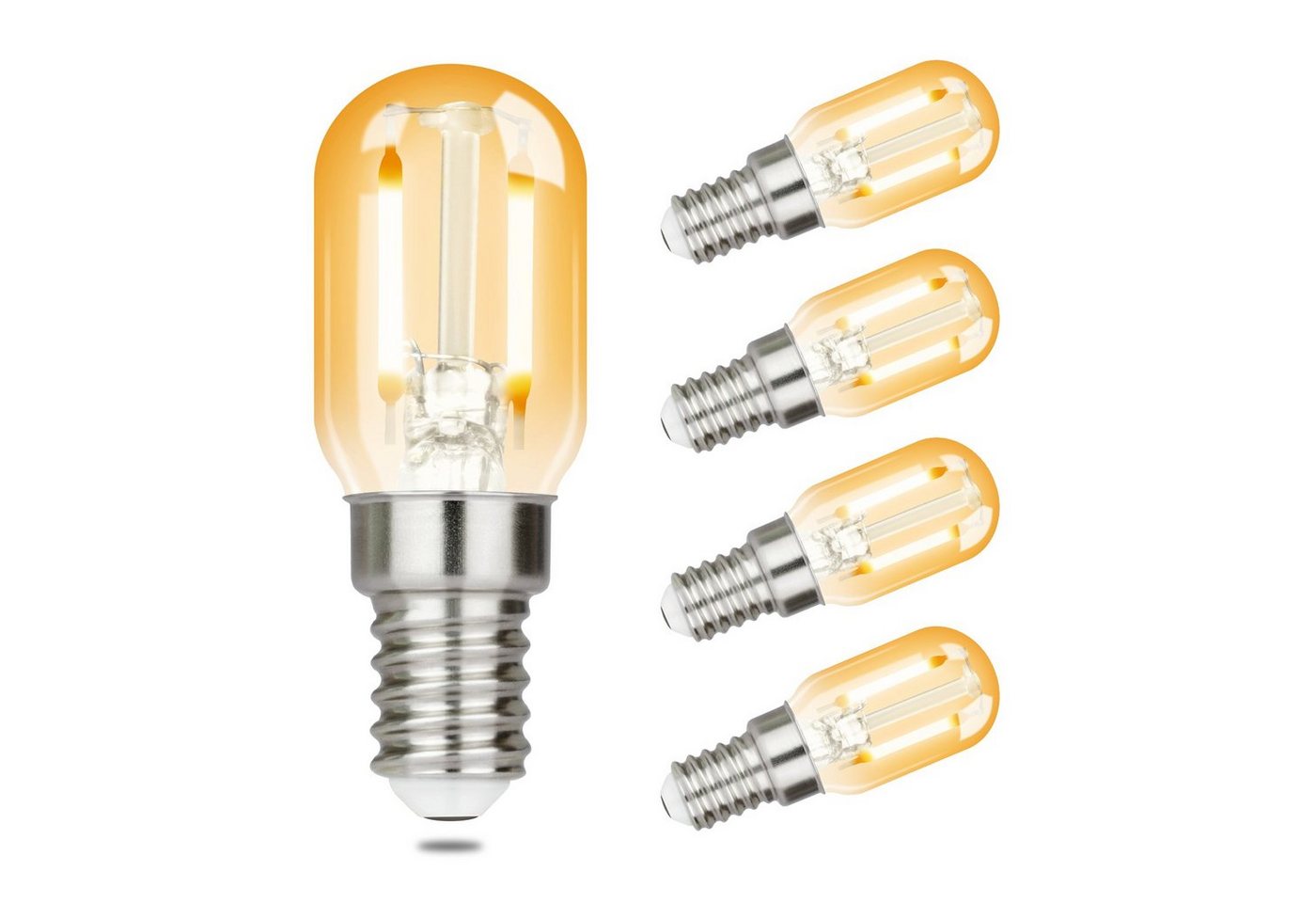 Nettlife LED-Leuchtmittel LED Leuchtmittel E14 Vintage Glühbirnen T22 Lampe Birnen 2W, E14, 4 St., Warmweiß, 2700K Bild 4