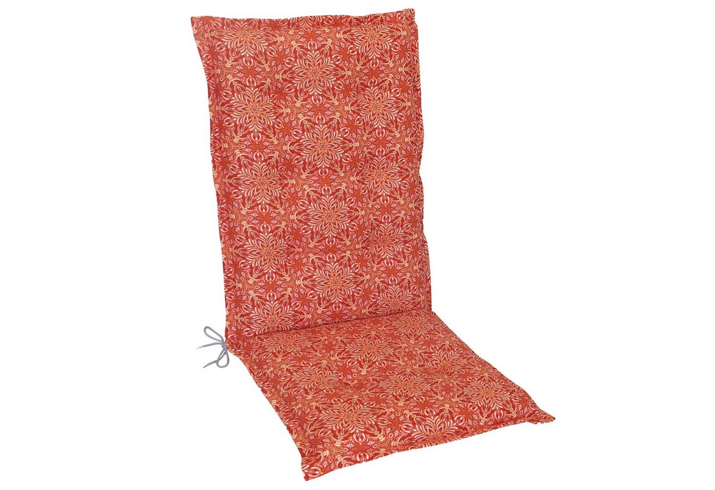 Herlag Hochlehnerauflage Valeria Gartenstuhlauflage 123x50x7,5cm, Muster: Mandala Orange Gartenmöbelauflage
