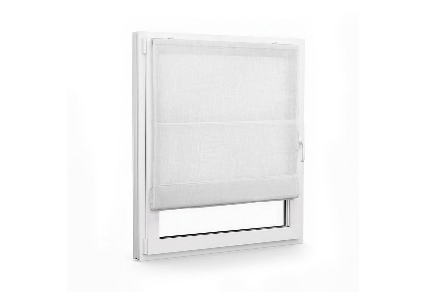 Victoria M. Raffrollo Ivora Premium Raffrollo 40x130cm Weiß Blickdicht, mit Faltenband, mit Bohren, freihängend, Abnehmbarer Stoff mit OEKO-TEX® Zertifizierung Bild 2
