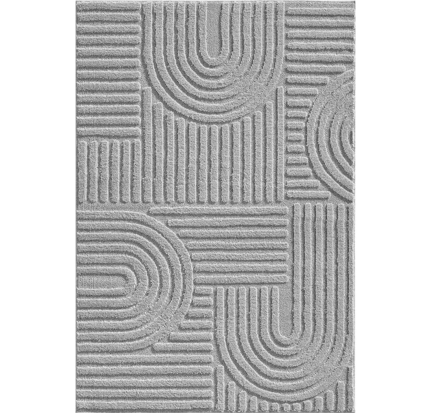 Teppium Hochflor-Teppich Boho-Design, Rechteckig, Höhe: 20 mm, Teppich Wohnzimmer Skandinavisches Boho Teppich Hoch-Tief Effekt Bild 2