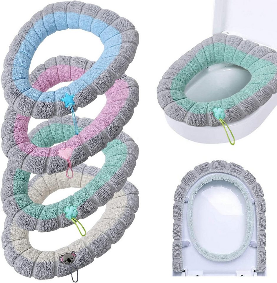Auledio Soft-Toilettensitzerhöhung 4 Stück 42x38cm WC-Sitzwärmer Toilettensitzauflagen Bild 5