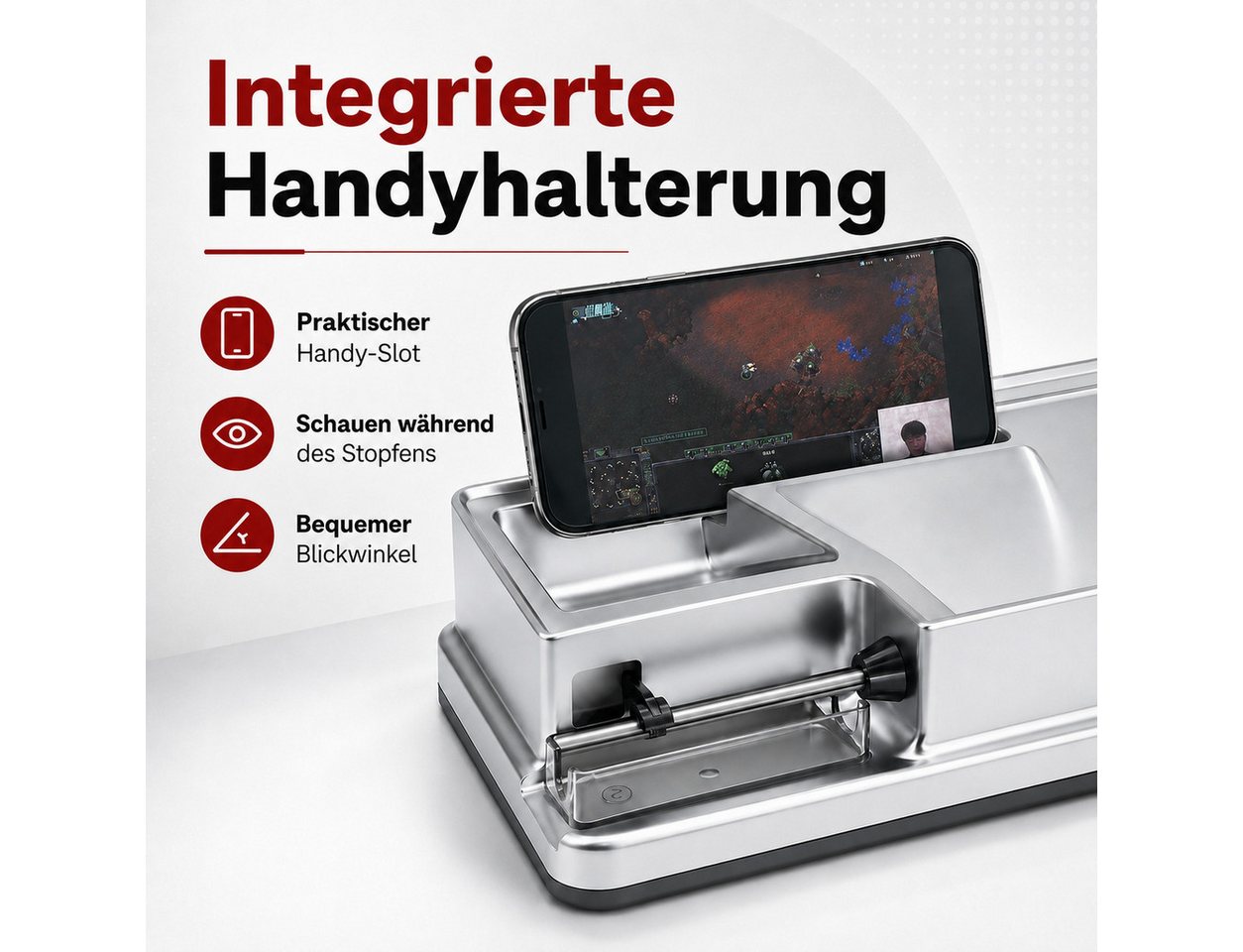 VEKROBOT Tischdrehmaschine Elektrischer Roller mit Sensor – kabellos, kompakt, für 8,0/6,5 mm, (1-tlg., Einfache Bedienung – perfekte Ergebnisse in Sekunden), Ultrahochleistungsmotor – stark, leise & langlebig Bild 3