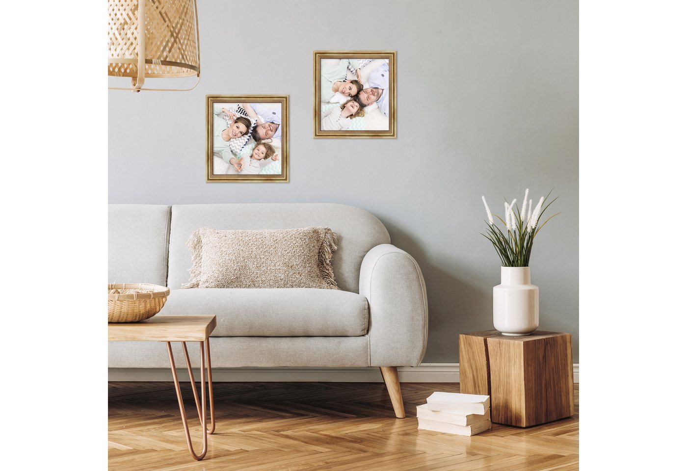 WANDStyle Einzelrahmen H450, Goldener Bilderrahmen 30x30 Holz, Vintage Bilderrahmen Gold 30x30 cm Bild 5