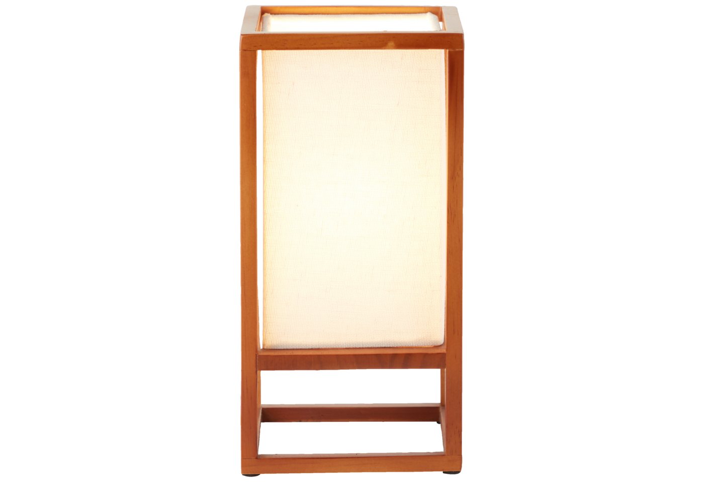 Lightbox Tischleuchte, ohne Leuchtmittel, Tischlampe, 25 cm, 25 cm Höhe, E14, 40 W, Holz/Stoff, naturfarben/weiß Bild 2
