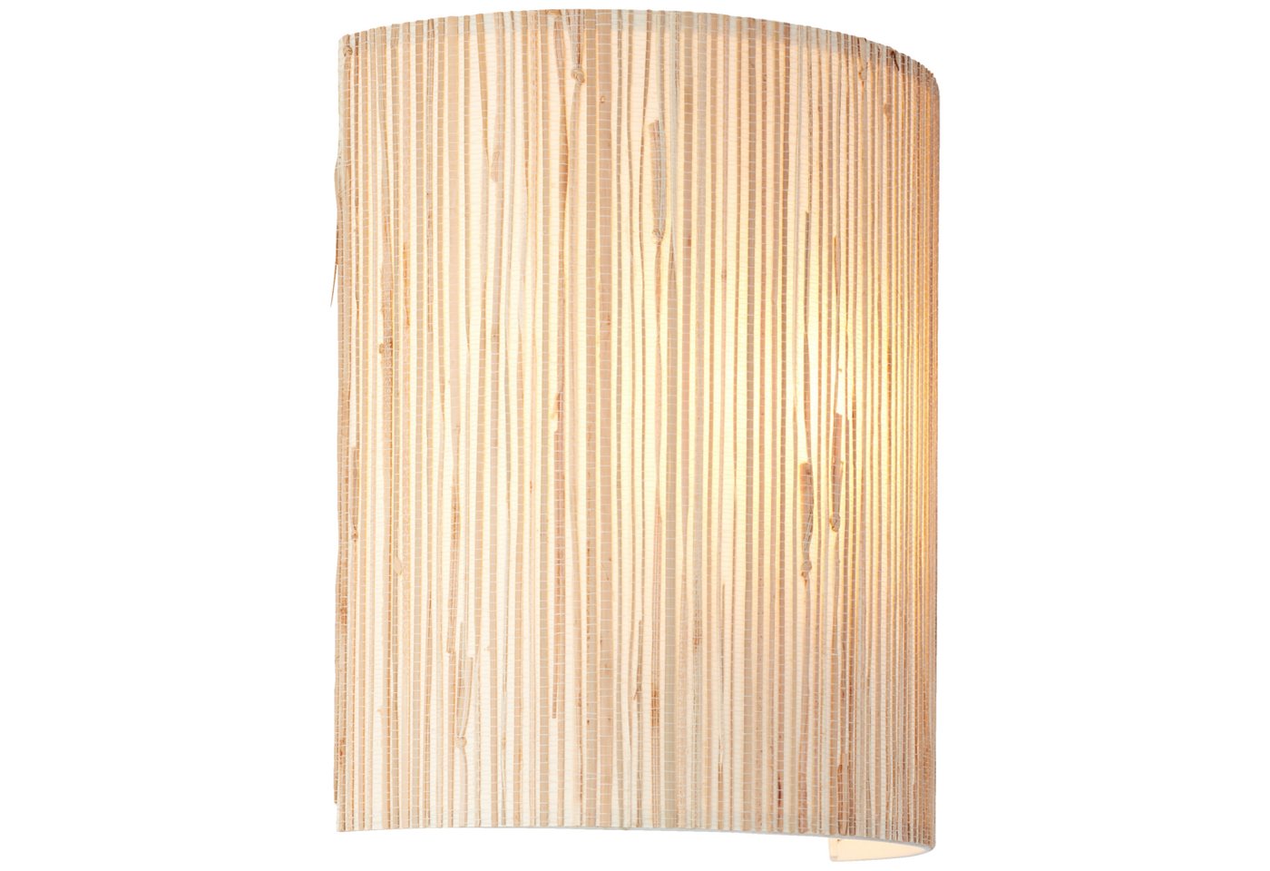 Lightbox Wandleuchte, ohne Leuchtmittel, Wandspot mit Seegras Schirm, 26 x 23 cm, dimmbar, E27 max. 52W