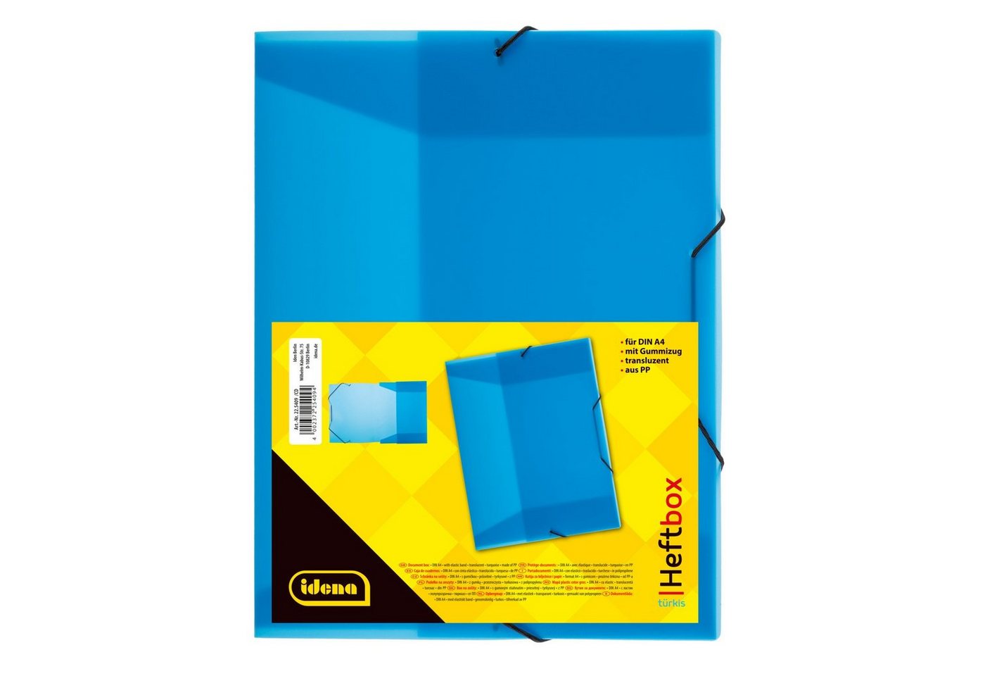 Idena Hefter Idena 225167 - Heftbox für DIN A4 mit Gummizug, aus PP, Füllhöhe 3,5 Bild 2
