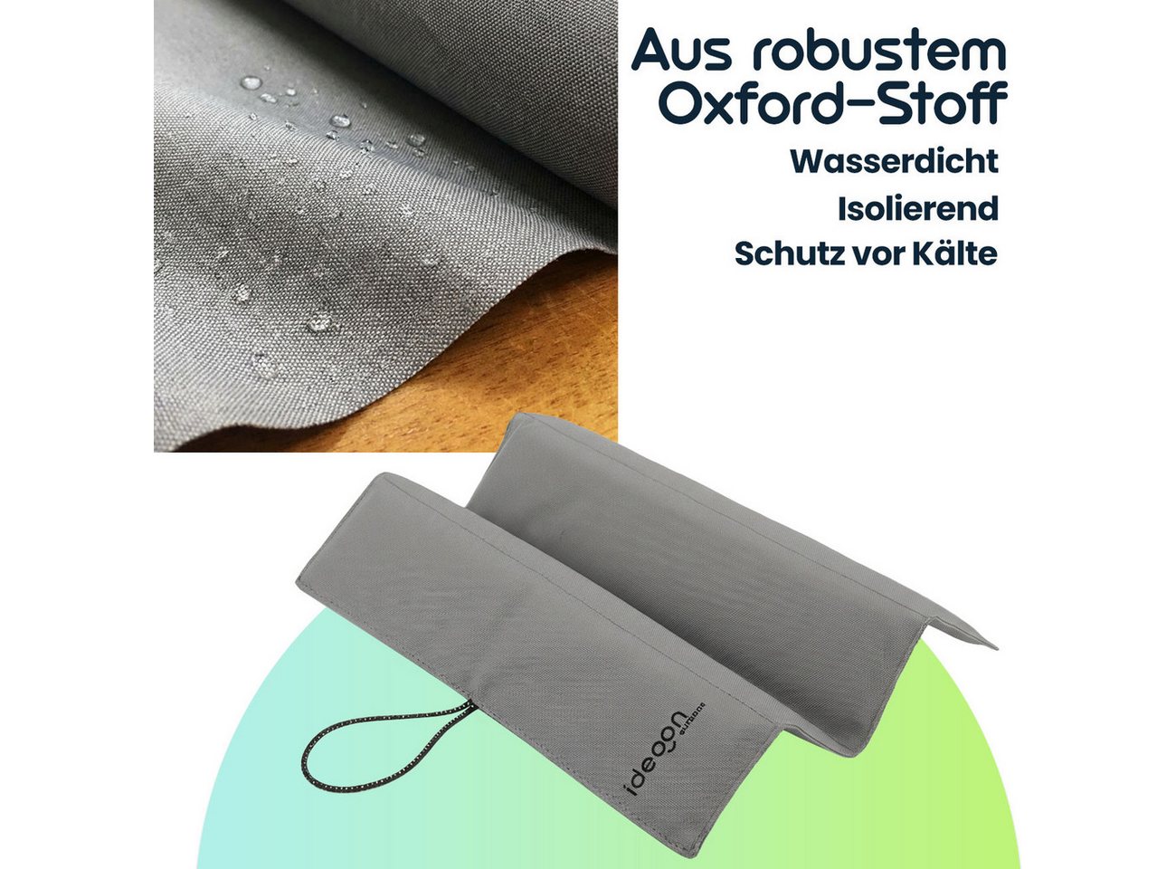 shop'n smile ideoon Thermositzkissen Faltbares Sitzkissen Outdoor Thermokissen Wasserdicht 30x32x1 cm Grau, 1-tlg., 1er-Set & 2er-Set, Faltbares, wasserdichtes Outdoor-Thermokissen für Camping, Stadion
