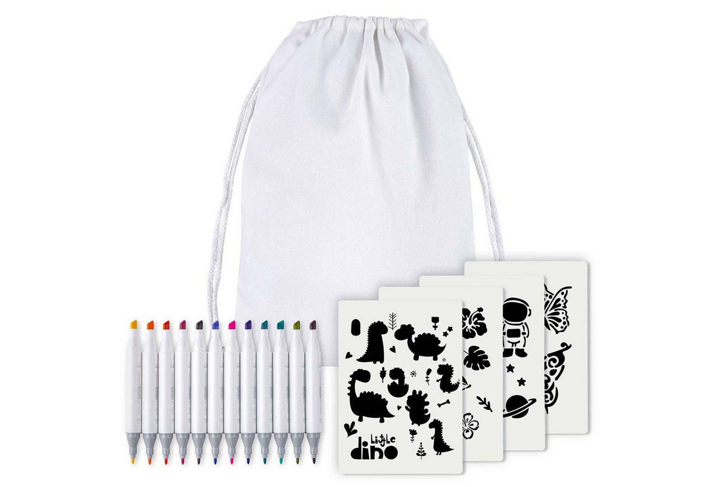JOLLY Kreativset Airbrush Textil Set, (19-tlg), 19 tlg. Bild 3