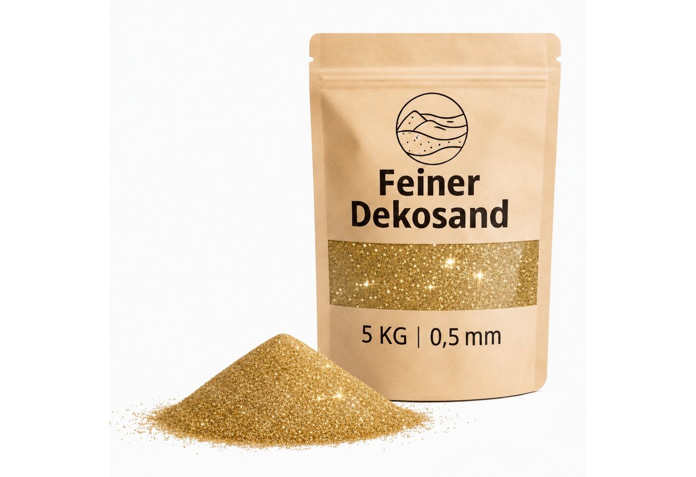 matches21 HOME & HOBBY Dekosand Deko-Sand gold 5 kg für Vasen, Gläser & Streudeko (1-St), Bunter Farbsand als feiner Deko- & Bastelsand Bild 5