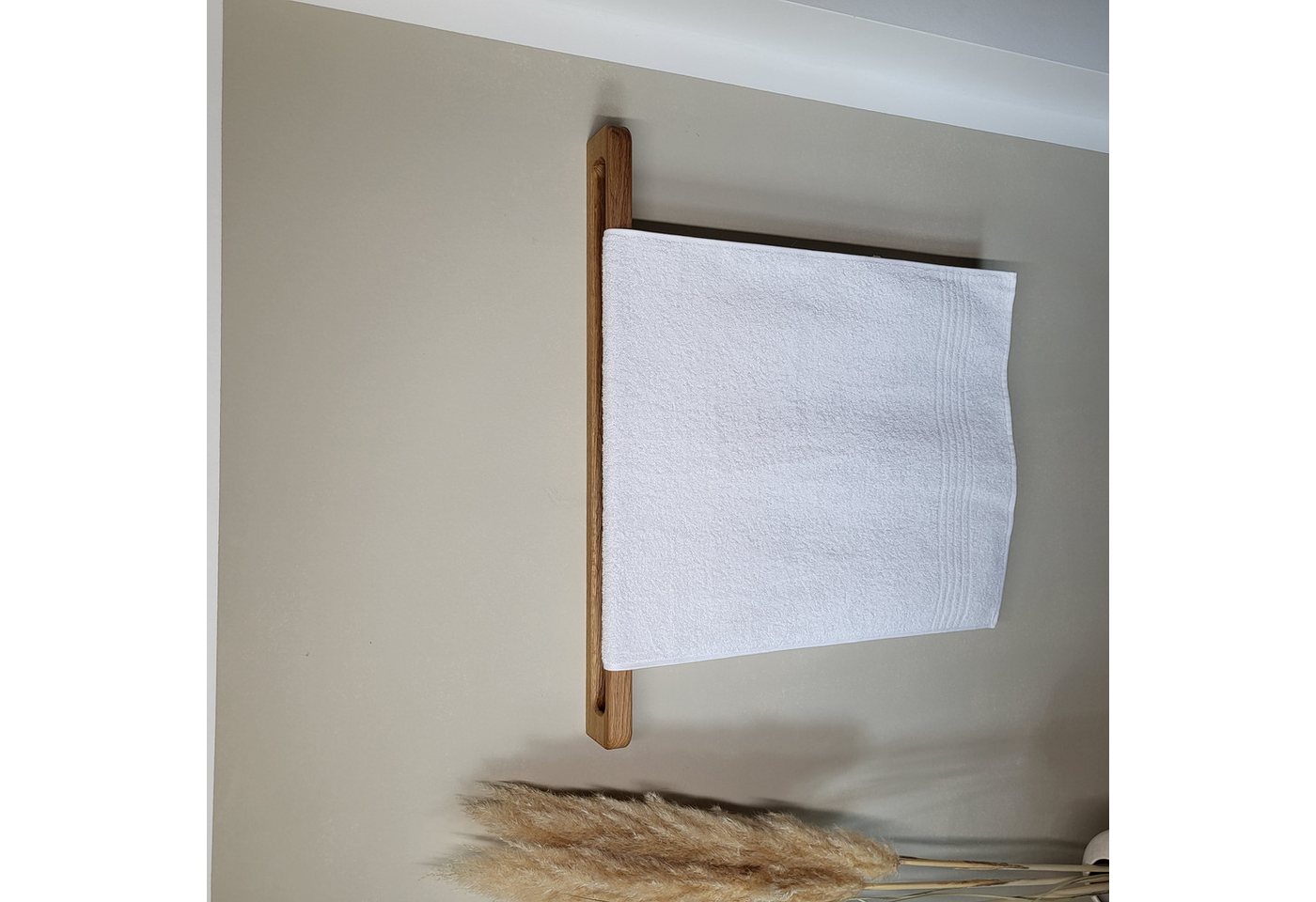 ScandiHooks Handtuchhalter Großer Handtuchhalter aus massivem Eichenholz Bild 5