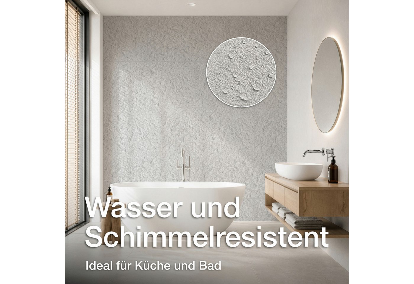 Hexim 3D Wandpaneel, BxL: 6x12 cm, (Steinoptik 10 Stück 120x60cm – Felswand PU Wandverkleidung, Täuschend echte Bruchstein 3D Paneele für Wohnzimmer – 2cm starke Stone Steinplatte (7,2m² Beige) Bild 5