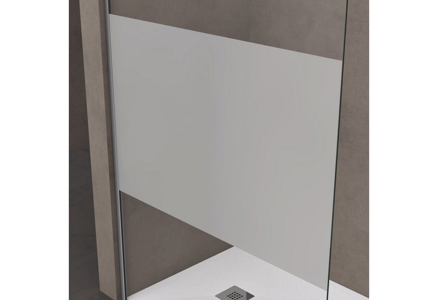 doporro Walk-in-Dusche Duschwand Duschabtrennung 8mm ESG Stabilisator aus Edelstahl Bremen, Einscheibensicherheitsglas Bild 3