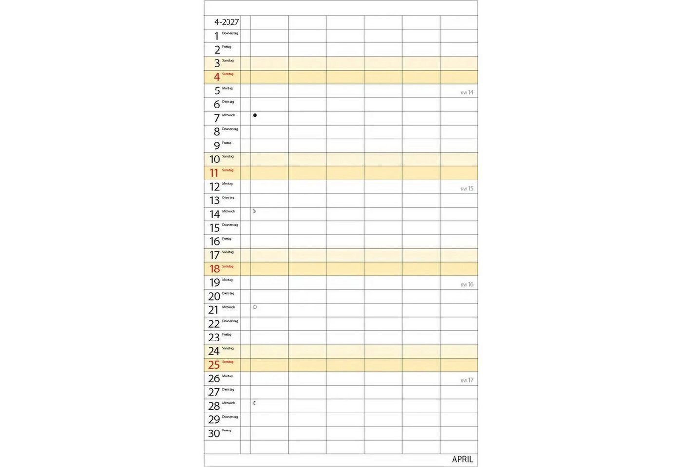 Korsch Verlag Wandkalender XL Familienplaner 2027 Bild 4