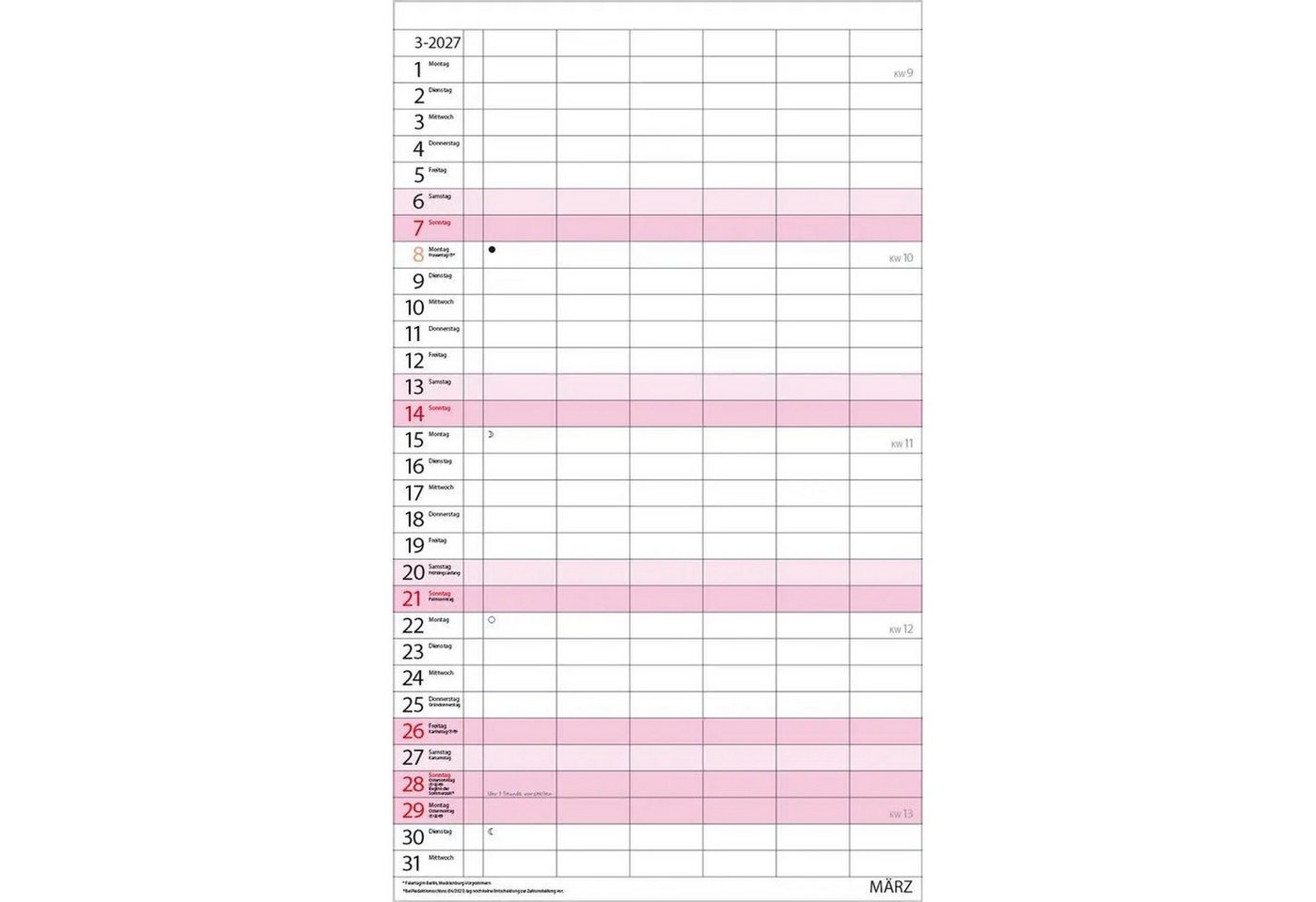 Korsch Verlag Wandkalender XL Familienplaner 2027 Bild 5