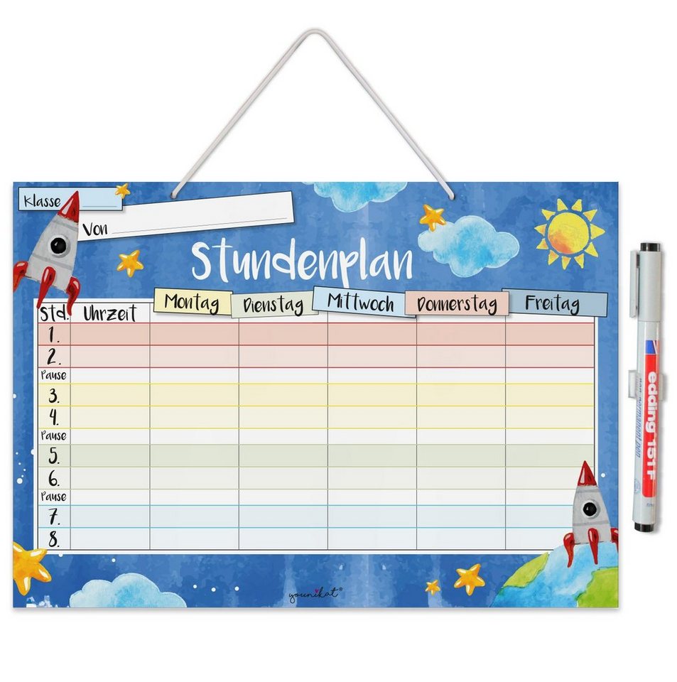 younikat Schülerkalender Stundenplan A4 I Teenager