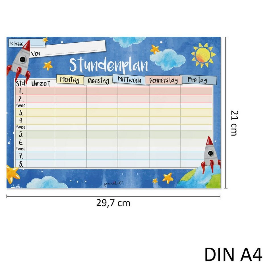 younikat Schülerkalender Stundenplan A4 I Teenager Bild 5
