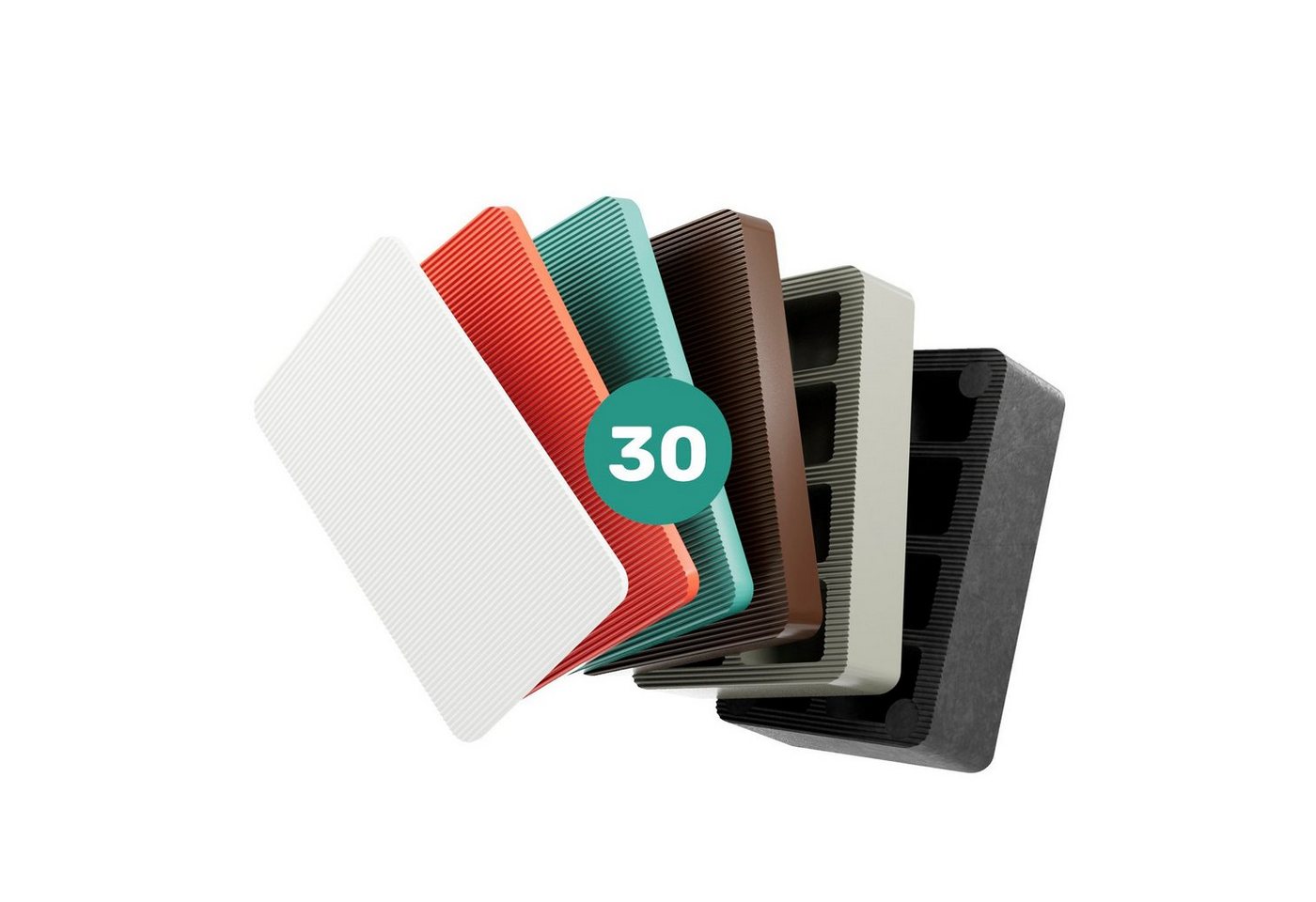 Silisto Unterlegplatte Unterlegplatten Sortiment 30 Teilig, 30-St., Made in Germany